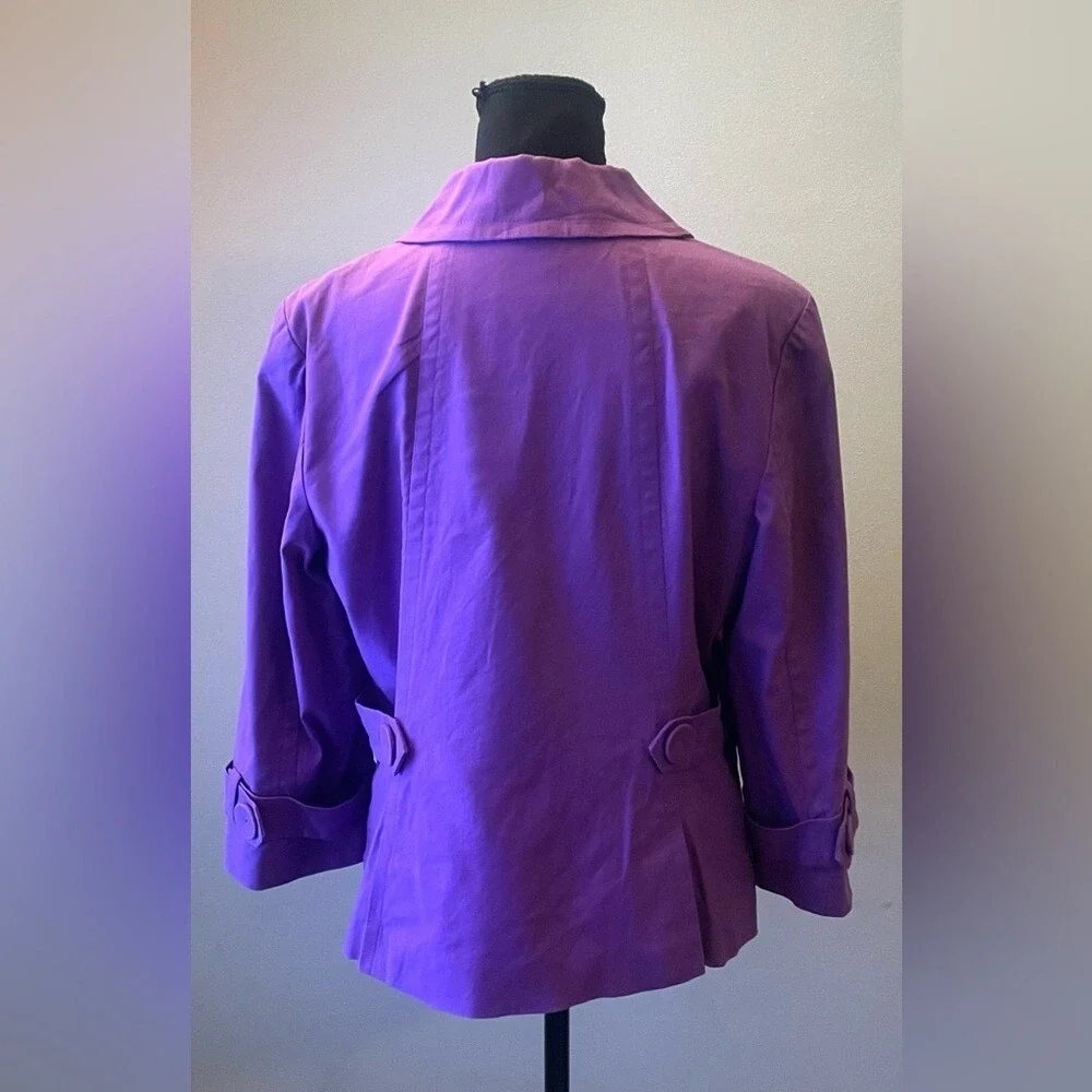 Halogen-Purple Trench Coat with Classic‎ Collar Size L